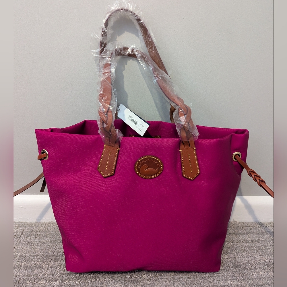Dooney & Bourke Nylon Shopper With Leather Trim And Handles NWT